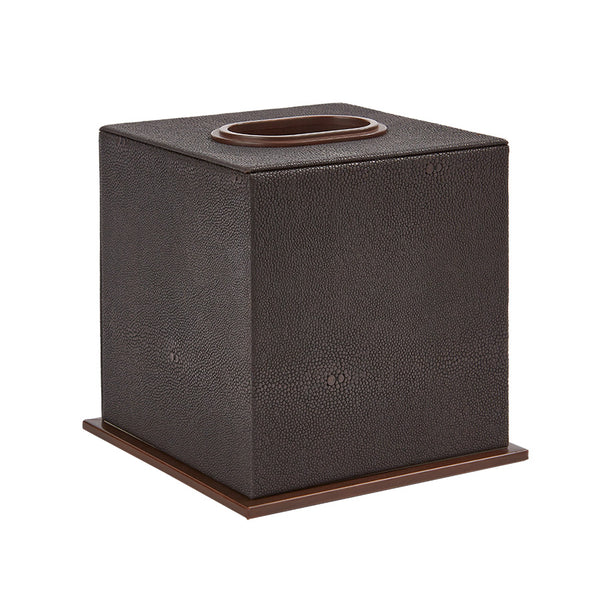 addison ross Anthracite Faux Shagreen Tissue Box