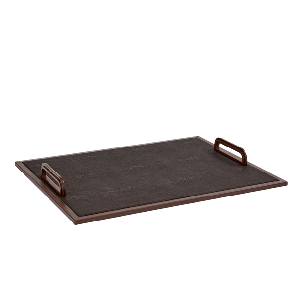 addison ross Anthracite Faux Shagreen Tray
