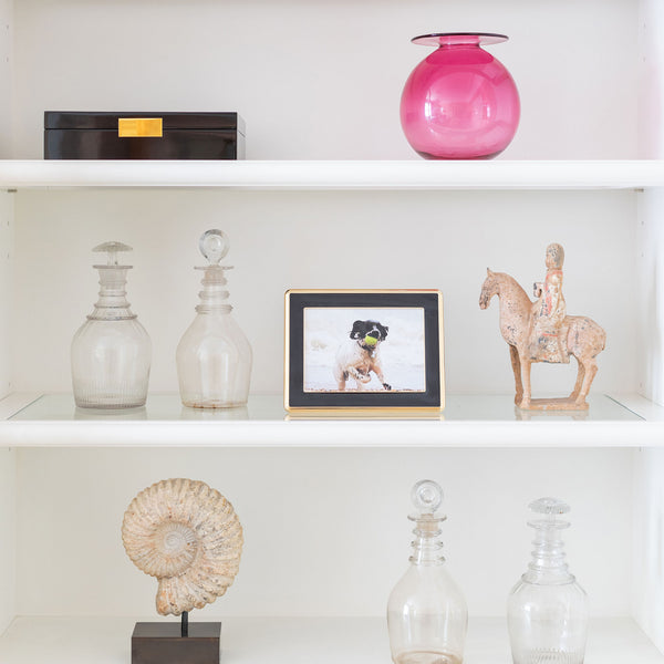 Addison Ross Black Enamel & Gold Curve Frame