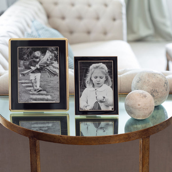 Addison Ross Black Enamel & Gold Frame