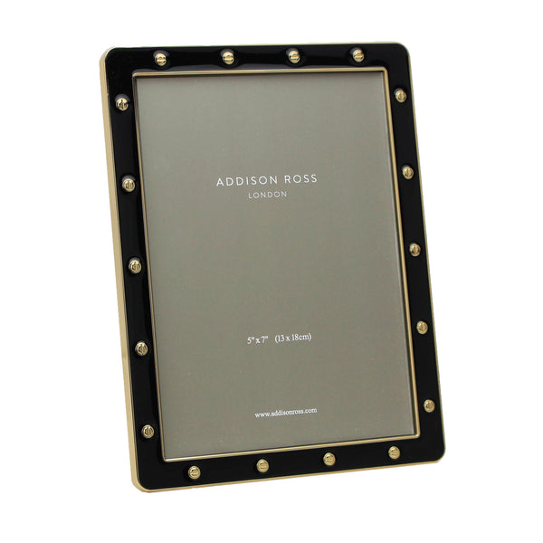 addison ross Black Enamel & Gold Locket Frame