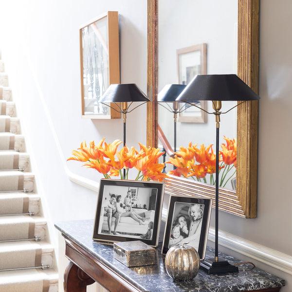 Addison Ross Black Enamel & Silver Curve Frame