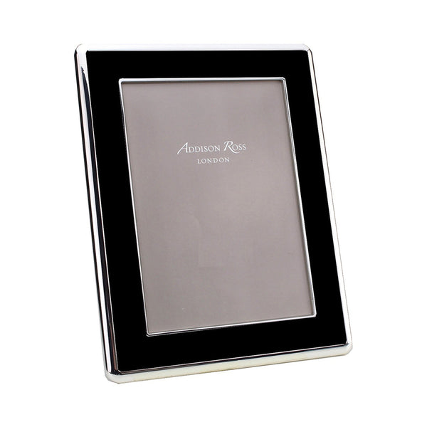 Addison Ross Black Enamel & Silver Curve Frame