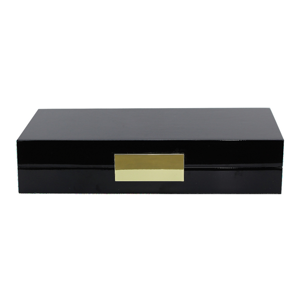 Addison Ross Black Lacquer Box With Gold