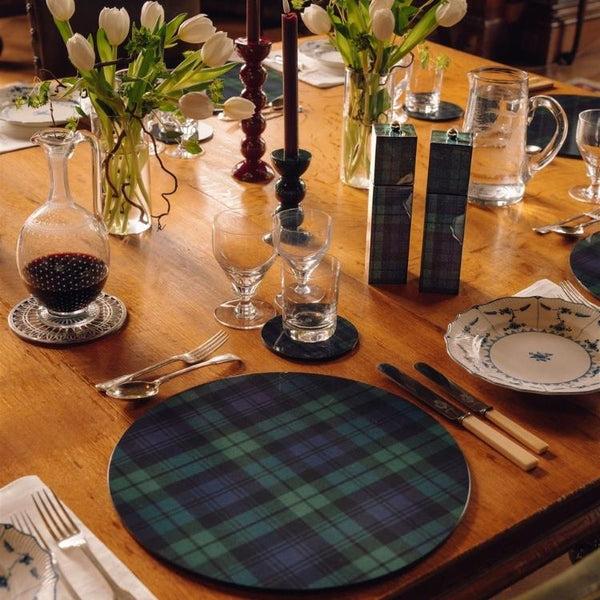 Addison Ross Black Watch Tartan Coasters- Set Of 4