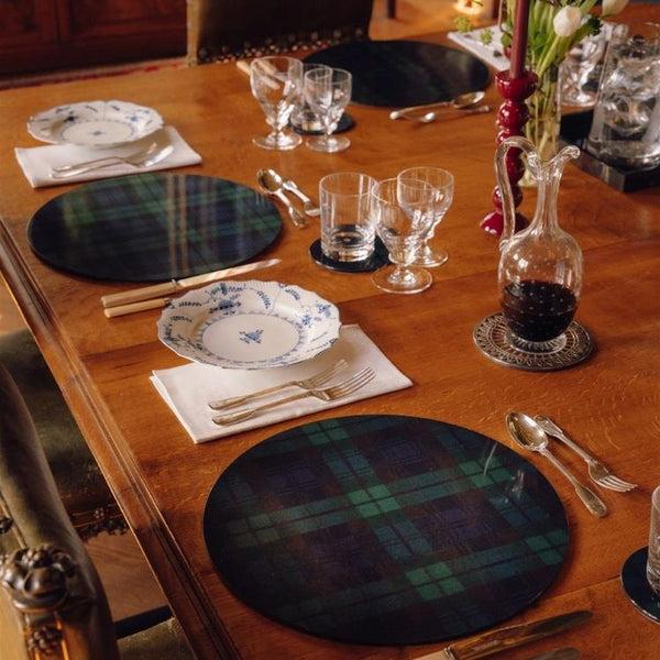 Addison Ross Black Watch Tartan Placemats- Set Of 4