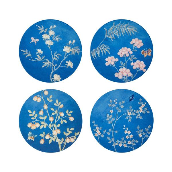 addison ross Blue Chinoiserie Coasters - Set of 4