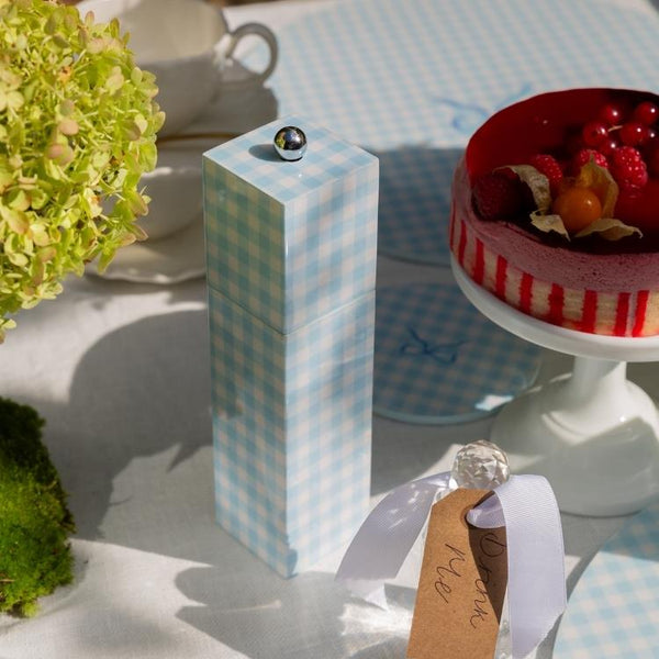 Addison Ross Blue Gingham Coasters- Set Of 4