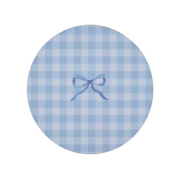 Addison Ross Blue Gingham Coasters- Set Of 4