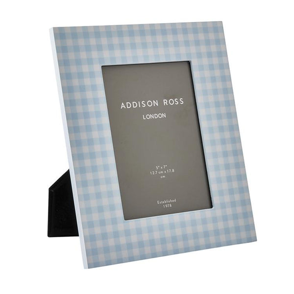 addison ross Blue Gingham Lacquer Photo Frame