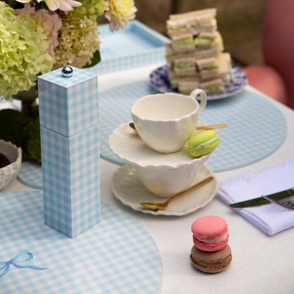 Addison Ross Blue Gingham Placemats- Set Of 4