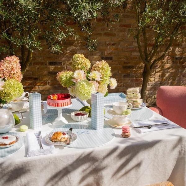 Addison Ross Blue Gingham Placemats- Set Of 4