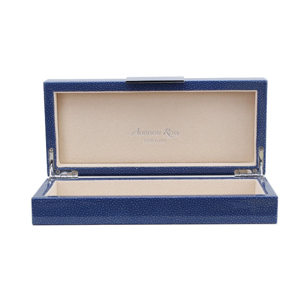 Addison Ross Blue Shagreen Box With Gold