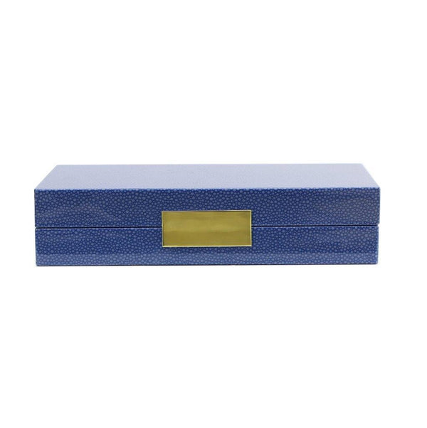 addison ross Blue Shagreen Box With Gold