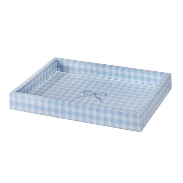 Addison Ross Blue Small Gingham Tray
