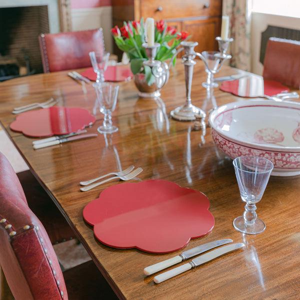 Addison Ross Burgundy Lacquer Placemats – Set Of 4