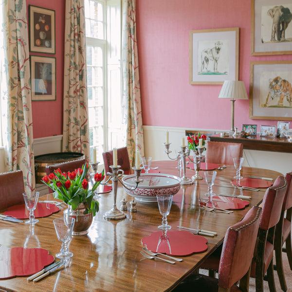 Addison Ross Burgundy Lacquer Placemats – Set Of 4