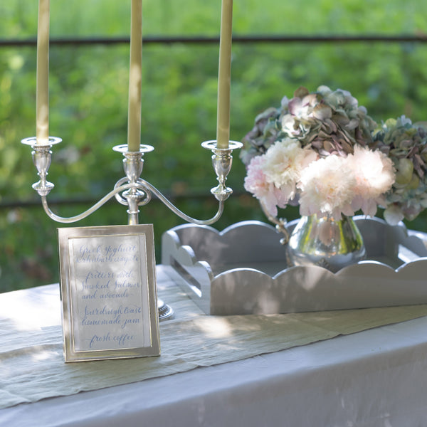 Addison Ross Cappuccino Enamel & Silver Frame