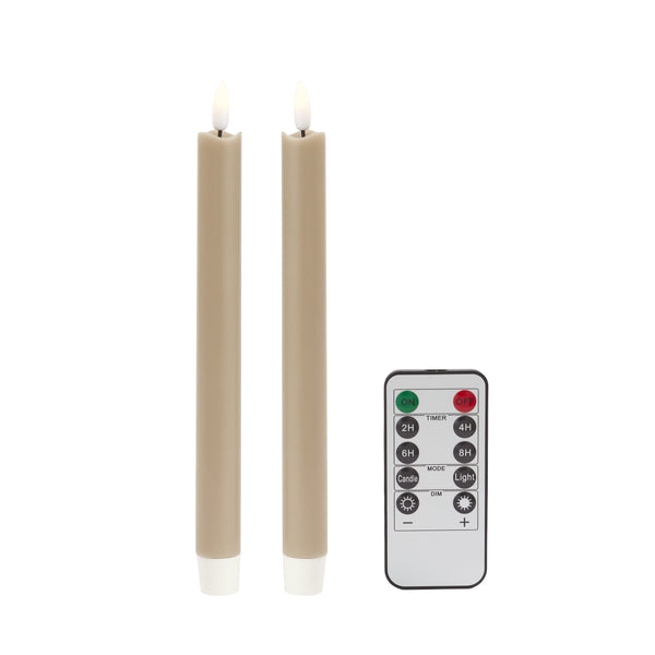 addison ross Cappuccino Wax LED Candles - Set of 2