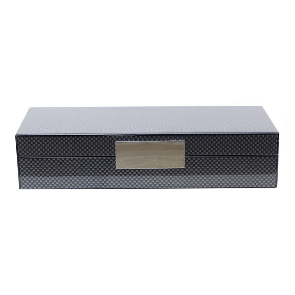 addison ross Carbon Fibre Lacquer Box with Silver
