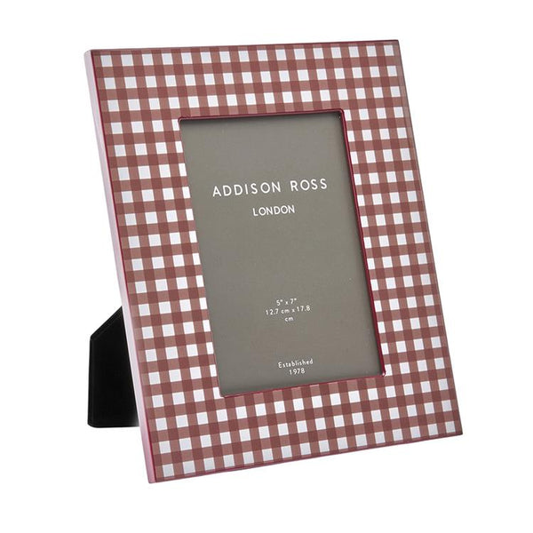 Addison Ross Cherry Gingham Lacquer Photo Frame