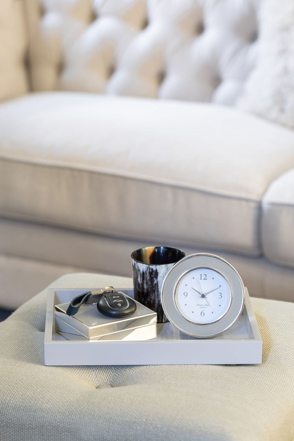 Addison Ross Chiffon Grey Small Lacquered Tray