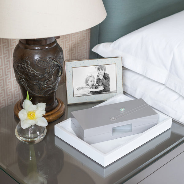 Addison Ross Chiffon Lacquer Box With Silver