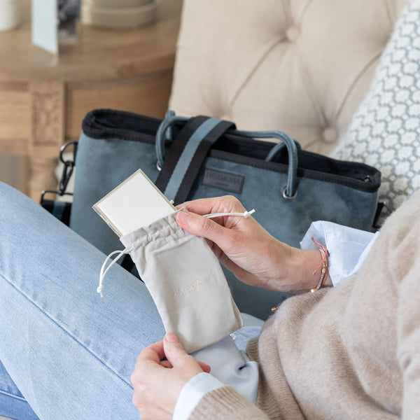 Addison Ross Chiffon & Silver Plate Travel Frame