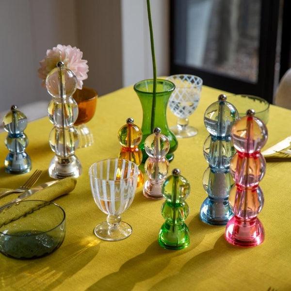 Addison Ross Clear Icy Bobbin Salt Or Pepper Mill