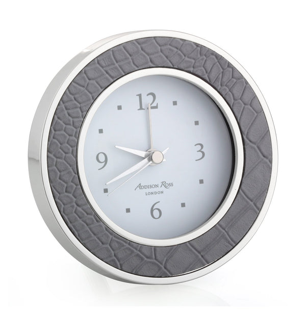addison ross Dove Croc Silver Alarm Clock