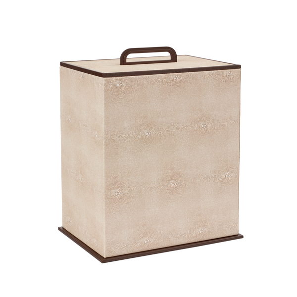 addison ross Ecru Faux Shagreen Bin