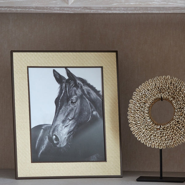 Addison Ross Ecru Faux Shagreen & Bronze Photo Frame