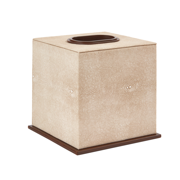addison ross Ecru Faux Shagreen Tissue Box