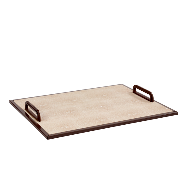 addison ross Ecru Faux Shagreen Tray