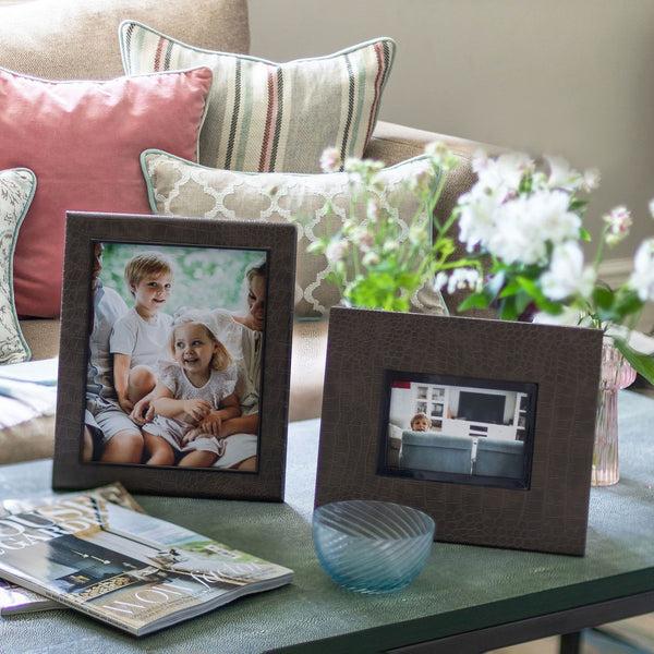 Addison Ross Faux Croc Wide Brown Frame