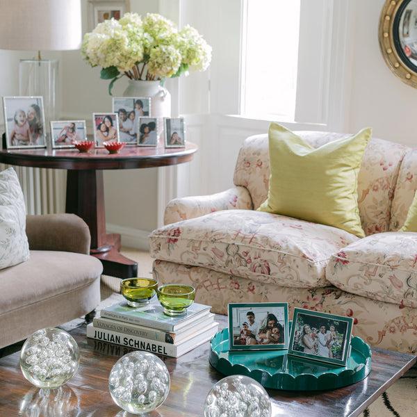 Addison Ross Fern Green Enamel & Silver Frame