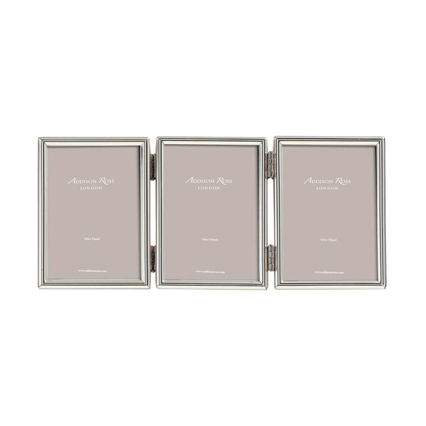 Addison Ross Fine Edged Silver Triple Photo Frame