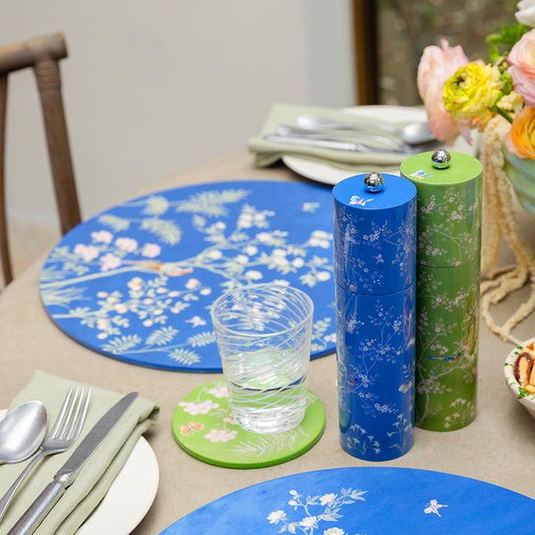 Addison Ross Green Chinoiserie Coasters - Set Of 4