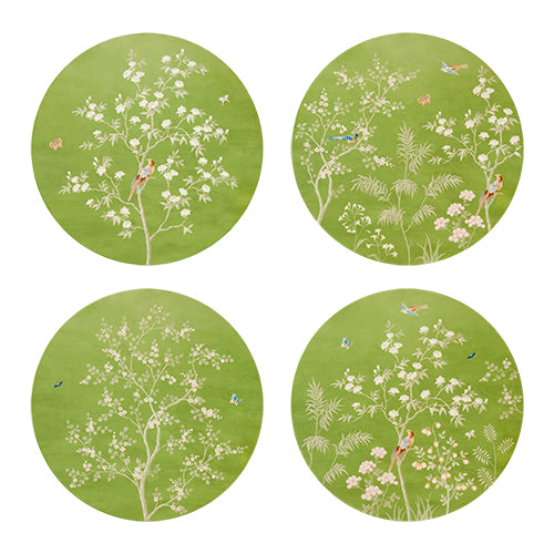 Addison Ross Green Chinoiserie Placemats - Set Of 4