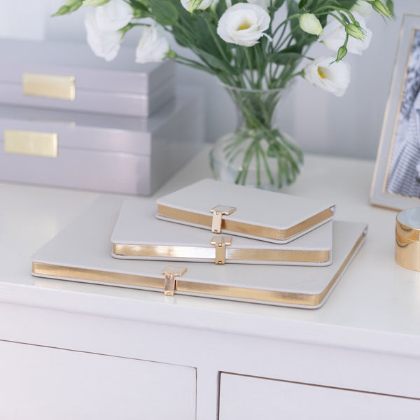 Addison Ross Grey & Gold A6 Notebook