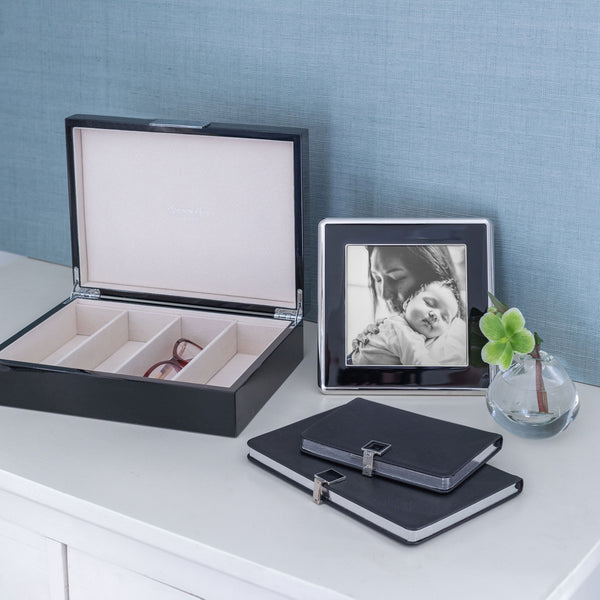 Addison Ross Large Black & Silver Glasses Box