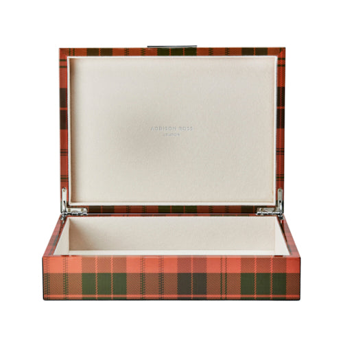 addison ross Large Ross Tartan Box with Silver