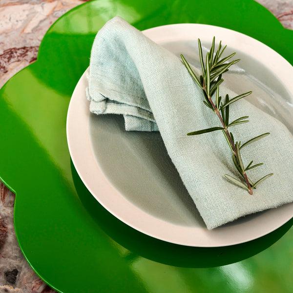 Addison Ross Leaf Green Lacquer Placemats - Set Of 4