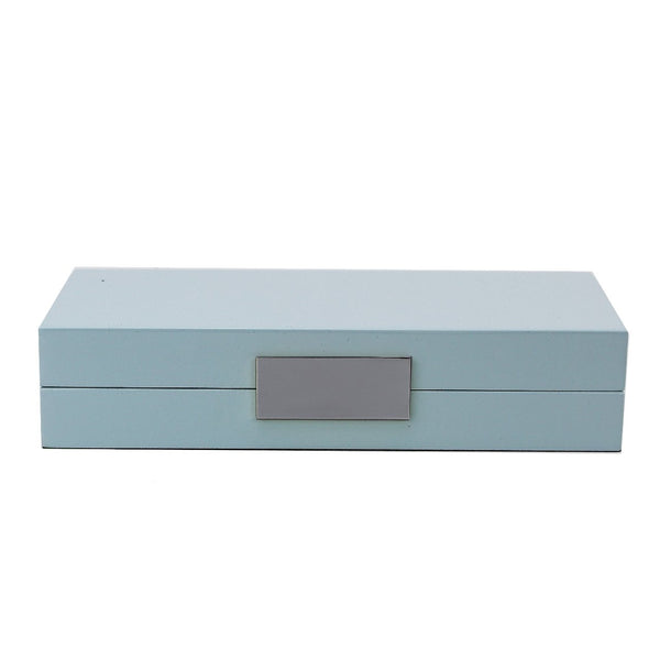Addison Ross Light Blue Lacquer Box With Silver