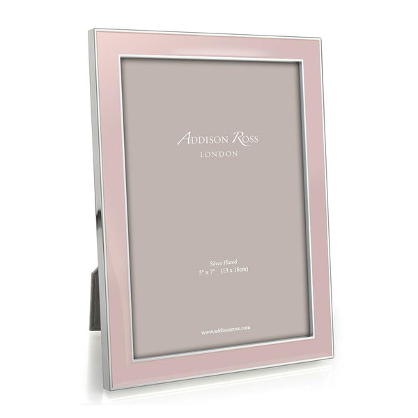 Addison Ross Light Pink Enamel & Silver Frame
