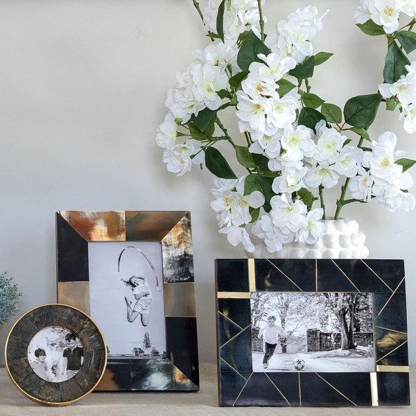 Addison Ross Marbled Horn Resin Photo Frame
