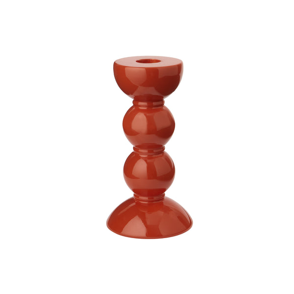 Addison Ross Medium Orange Bobbin Candlestick - 14cm