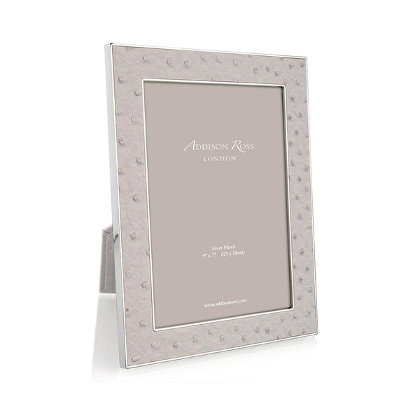 addison ross Mist Ostrich & Silver Frame