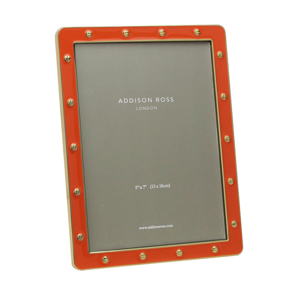 addison ross Orange Enamel & Gold Locket Frame