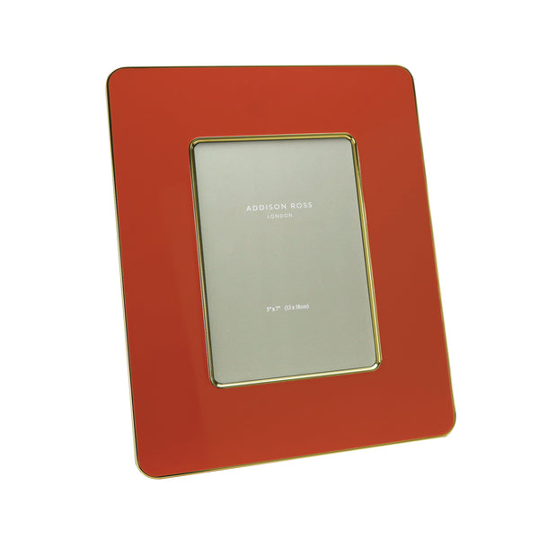 Addison Ross Orange & Gold Enamel Studio Photo Frame